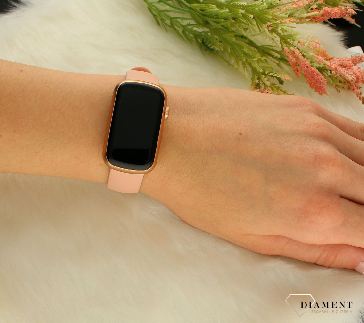 Zegarek Smartwatch damski na pasku Hagen HC12 w zestawie z siatkową bransoletą (1).jpg